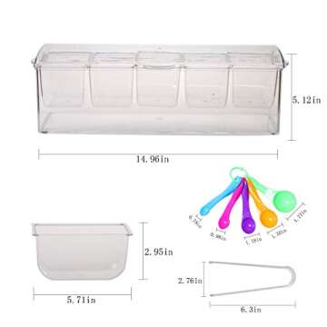 MorTime Ice Chilled Condiment Server with Removable Compartments