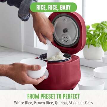 GreenLife Digital Rice Cooker - Healthy Cooking Made Easy