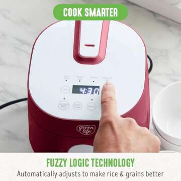 GreenLife Digital Rice Cooker - Healthy Cooking Made Easy