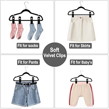 TOFIIGREM Velvet Clips 40 PCS for Stylish Clothes Organization