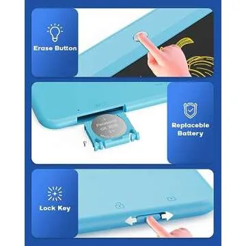 Bravokids Toys for 3-6 Years Old Girls Boys, LCD Writing Tablet 10 Inch Doodle Board, Electronic Drawing Pads, Educational Birthday Gift for 3 4 5 6 7 8 Years Old Kids Toddler (Blue)