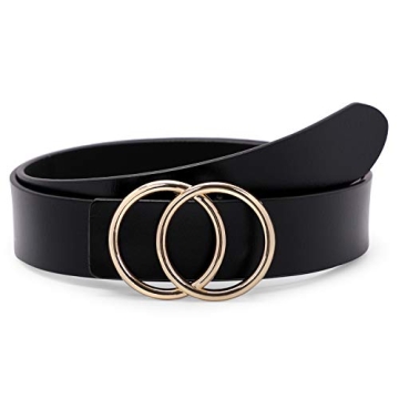 XZQTIVE Women Belts For Jean Dress Pant Fashion Leather Belt With Circle Buckle