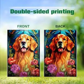 Golden Retriever Garden Flag Outdoor Decor for All Seasons
