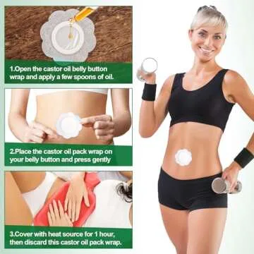Self-Adhesive 30pcs Castor Oil Pack Wraps for Relaxation