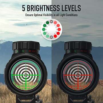 Pinty 3-9X40 Red Green Rangefinder Illuminated Optical Rifle Scope