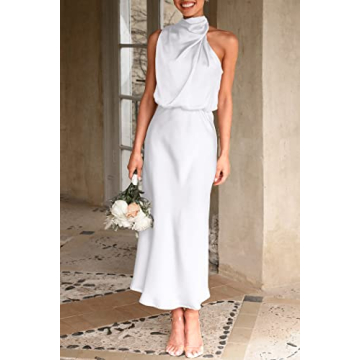 Elegant PRETTYGARDEN Satin Maxi Dress for Any Occasion