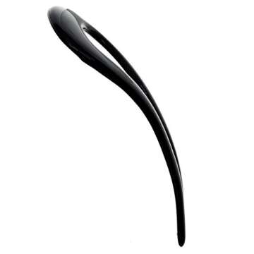 Camila Paris CP2670 French Twist Stick Clip Pins, Black, Wavy Hair Pin U-Shaped Hair Fork for Girls ...