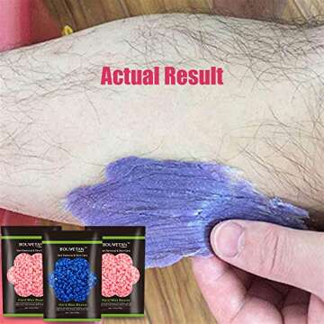 10.5Oz Hard Wax Beans for Painless Hair Removal Waxing Kit, At Home Wax Beads for Eyebrow, Facial, Legs, Arms, Bikini, Waxing Beads for Hair Removal with 10pcs Wax Spatulas (2Chamomile+1Rose)