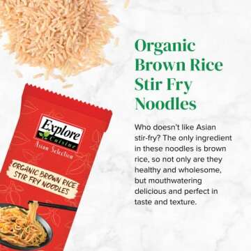 Explore Cuisine Organic Brown Rice Stir Fry Noodles - Pack of 2