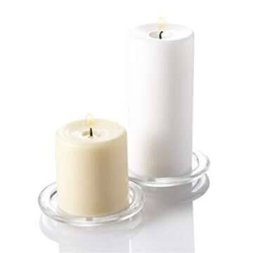 Eastland Round Glass Pillar Candle Holder Set of 12 for Elegant Events