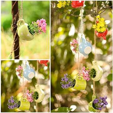 Cute Plant Fridge Magnets Funny Mini Plant Magnets for Fridge, Simulation Ceramic Flower Vase 3D Refrigerator Magnet Set 6 Pack,Decoration for Kitchen,House,Office,Whiteboard