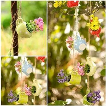 Cute Plant Fridge Magnets Funny Mini Plant Magnets for Fridge, Simulation Ceramic Flower Vase 3D Refrigerator Magnet Set 6 Pack,Decoration for Kitchen,House,Office,Whiteboard