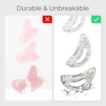 Scienlodic Gua Sha Massage Tool with Handle (Resin) Larger Guasha Body Scraping Tool for Back Legs N...