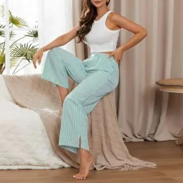 Mxiqqpltky Y2K Striped Pajama Pants for Women