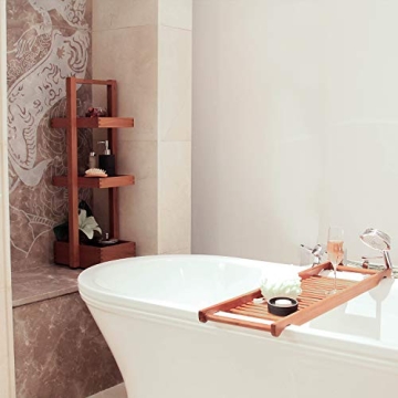 Cambridge Teak Shower Caddy for Stylish Bathroom Storage