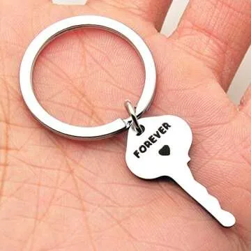 Inspirational Stainless Steel Keychain Gift for Couples
