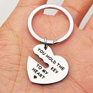 Inspirational Stainless Steel Keychain Gift for Couples