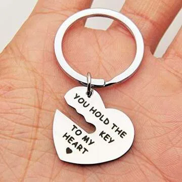 Inspirational Stainless Steel Keychain Gift for Couples