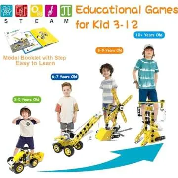 Stem Toys For 5 6 7 8 9+ Year Old Building Block Kit Stem Activities Projects Boy Toys Age 4-8 5-7 6...