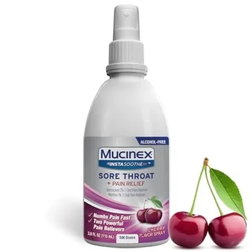 Mucinex Instasoothe Sore Throat Relief, Throat Numbing Spray Starts to Work On Contact, Sore Throat ...