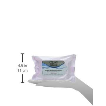 Olay Cleanse Makeup Remover, Rose Water, 25 Wipes