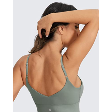 CRZ YOGA Adjustable Longline Sports Bra for Women
