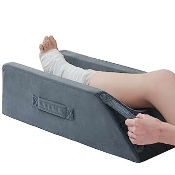 JOYWOO Memory Foam Leg Elevation Pillow - Post-Surgery, Knee and Ankle Injuries, Swelling - 3 Height...
