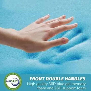 JOYWOO Memory Foam Leg Elevation Pillow - Post-Surgery, Knee and Ankle Injuries, Swelling - 3 Height Adjustments - Removable/Washable