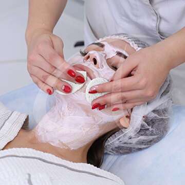 Facial Sponges - APPEARUS Compressed Natural Cellulose Face Sponge - Made in USA - Spa Sponges for Face Cleansing, Massage, Pore Exfoliating, Mask, Makeup Removal (50 Count) (White)