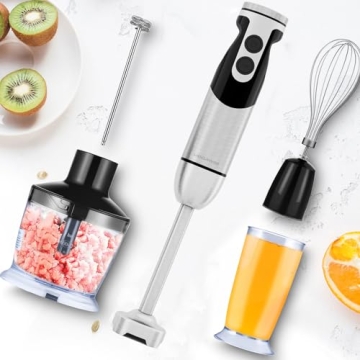 Premium 5-in-1 Immersion Hand Blender with 12 Speeds