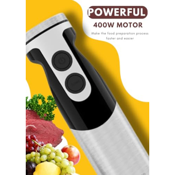Premium 5-in-1 Immersion Hand Blender with 12 Speeds