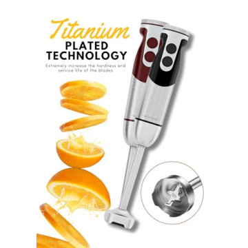 Premium 5-in-1 Immersion Hand Blender with 12 Speeds