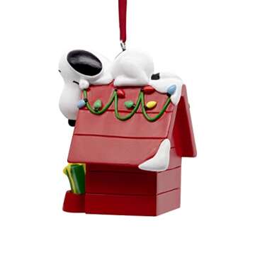 Hallmark Peanuts Snoopy on Holiday Doghouse Christmas Ornament