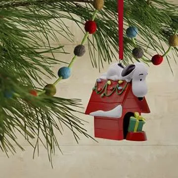 Hallmark Peanuts Snoopy Holiday Doghouse Ornament