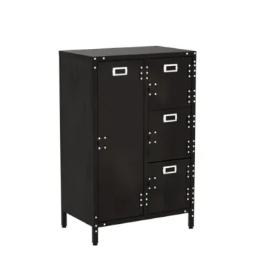 Multifunctional MIIIKO Steel Wardrobe Cabinet with Lock