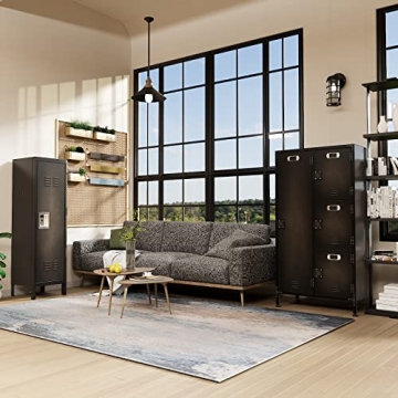 Multifunctional MIIIKO Steel Wardrobe Cabinet with Lock