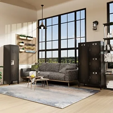 Multifunctional MIIIKO Steel Wardrobe Cabinet with Lock