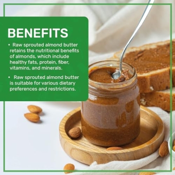 Jiva Organics Raw Sprouted Almond Butter 8-Ounce Jar