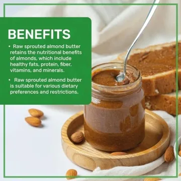 Jiva Organics Raw Sprouted Almond Butter 8-Ounce Jar