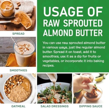 Jiva Organics Raw Sprouted Almond Butter 8-Ounce Jar