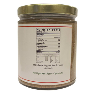 Jiva Organics Raw Sprouted Almond Butter 8-Ounce Jar