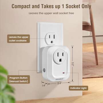 SURAIELEC Wireless Wall Switch Remote - No Wiring Needed