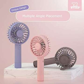 BYXAS Mini Handheld Portable Fan for Indoor and Outdoor Use