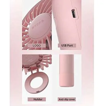 BYXAS Mini Handheld Portable Fan for Indoor and Outdoor Use