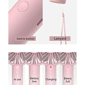 BYXAS Mini Handheld Portable Fan for Indoor and Outdoor Use