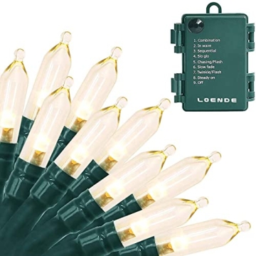 LOENDE 18ft LED Battery Operated Christmas Lights