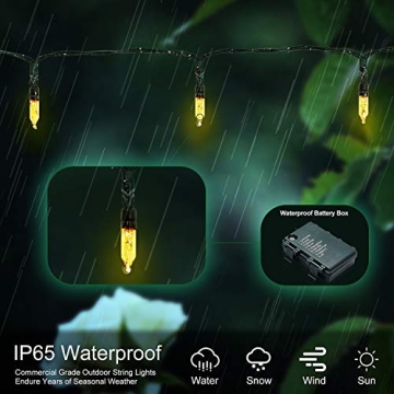 LOENDE 18ft LED Battery Operated Christmas Lights