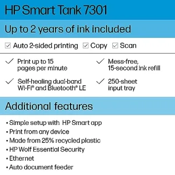 HP Smart Tank 7301 Wireless All-in-One Printer with Ink