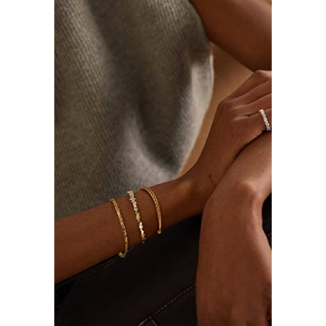 Gold Plated Cuff Bangle Bracelet for Women - POTESSA