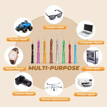 MulWark Mini Screwdriver Set - 8pc Magnetic Tool Kit